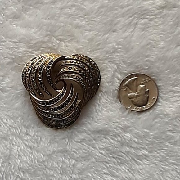 Les Bernard Rhinestone & Marcasite Brooch - Picture 7 of 7